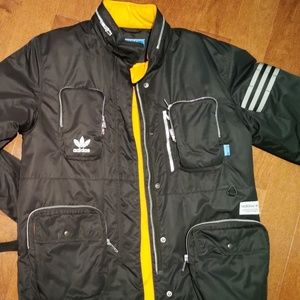 Adidas long bomber jacket